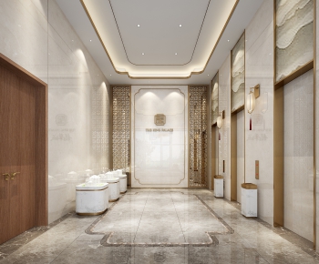 New Chinese Style Elevator Hall-ID:444244564