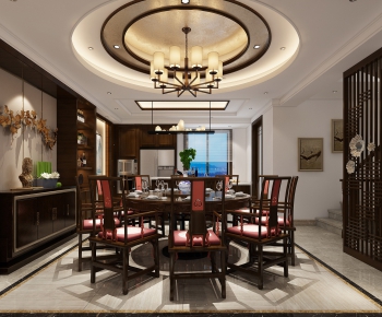 New Chinese Style Dining Room-ID:848794537