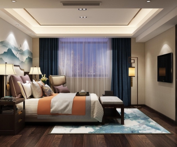 New Chinese Style Bedroom-ID:717326785