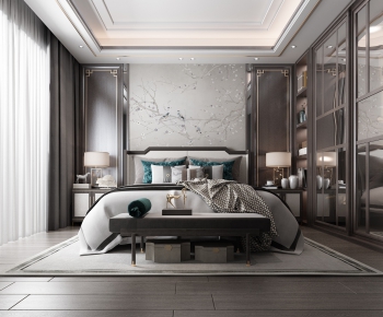 New Chinese Style Bedroom-ID:740192538