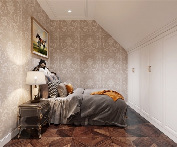 Simple European Style Bedroom-ID:695444931