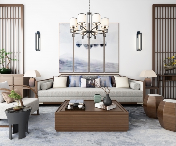 New Chinese Style Sofa Combination-ID:504107148