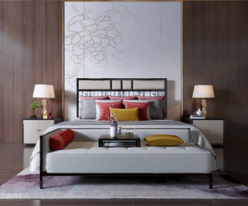 Modern Double Bed-ID:281350934