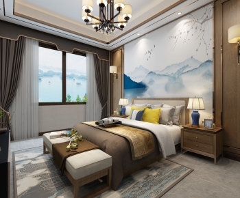 New Chinese Style Bedroom-ID:846758755