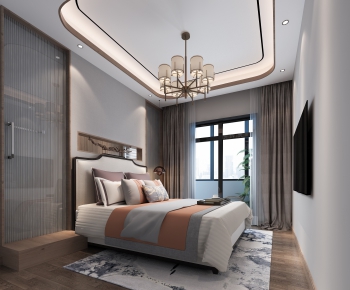 New Chinese Style Bedroom-ID:873383417