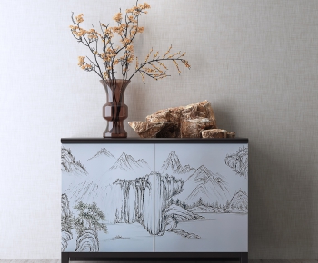 New Chinese Style Side Cabinet/Entrance Cabinet-ID:851302335