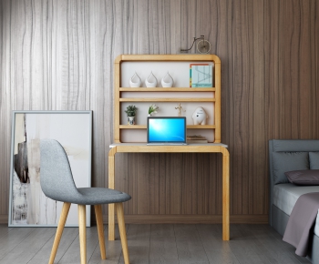 Nordic Style Computer Desk And Chair-ID:356314238
