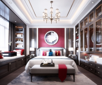New Chinese Style Bedroom-ID:661304271