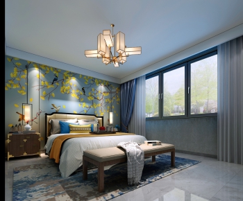 New Chinese Style Bedroom-ID:352798414