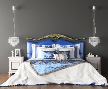 Simple European Style Double Bed-ID:882235539