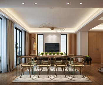 New Chinese Style Dining Room-ID:234216883