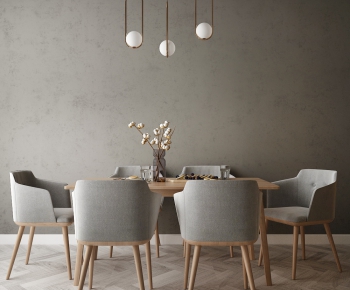Nordic Style Dining Table And Chairs-ID:356580227
