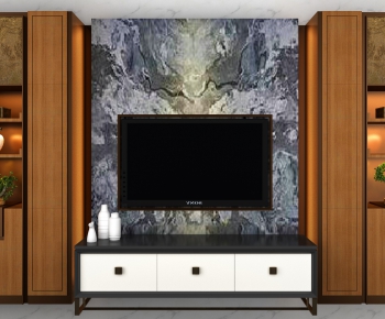 New Chinese Style TV Wall-ID:148242881