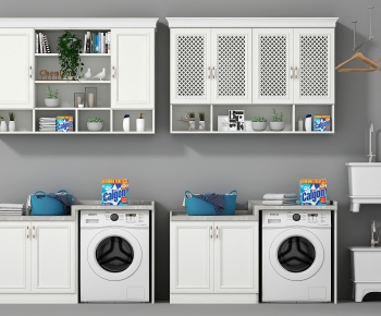 Simple European Style Laundry Cabinet-ID:274711793