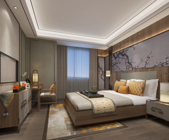 New Chinese Style Bedroom-ID:750342451