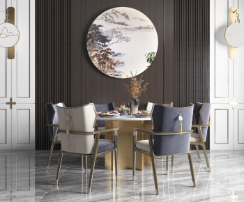 New Chinese Style Dining Table And Chairs-ID:813281915