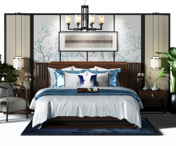 Chinese Style Double Bed-ID:472583394