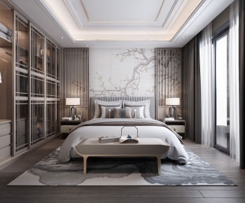 New Chinese Style Bedroom-ID:518336223