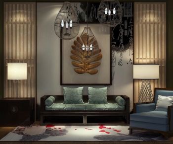Chinese Style A Sofa For Two-ID:818191173