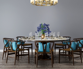 New Chinese Style Dining Table And Chairs-ID:906791159