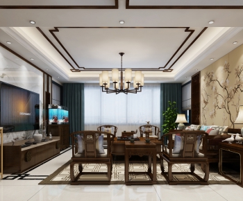 Chinese Style A Living Room-ID:395301676