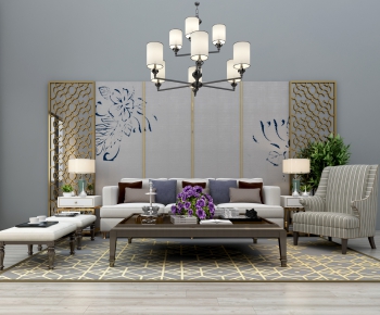 New Chinese Style Sofa Combination-ID:152248895