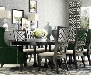American Style Dining Table And Chairs-ID:677481596