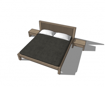 Modern Double Bed-ID:380195396