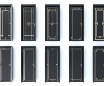 New Chinese Style Solid Wood Door-ID:510929243