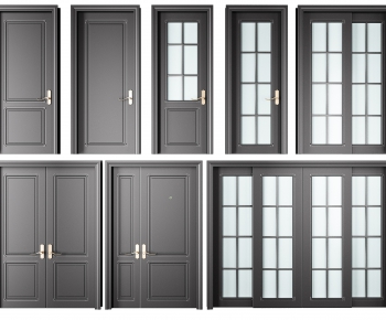 Modern Unequal Double Door-ID:307424879
