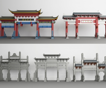 New Chinese Style Building Component-ID:352254949