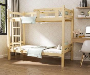 Nordic Style Bunk Bed-ID:683979161