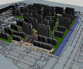 Modern Architectural Bird's-eye View Planning-ID:410803576