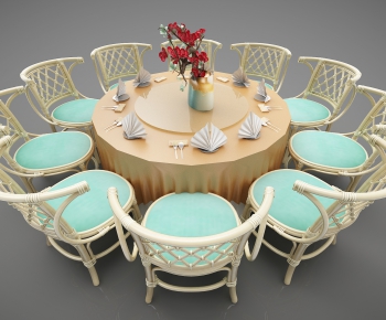 New Chinese Style Dining Table And Chairs-ID:550050371