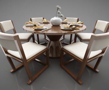 New Chinese Style Dining Table And Chairs-ID:743919718