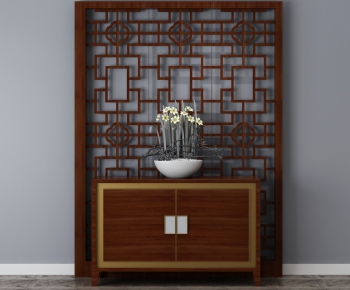 New Chinese Style Side Cabinet/Entrance Cabinet-ID:962270231