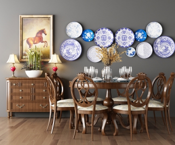 New Classical Style Dining Table And Chairs-ID:397190955