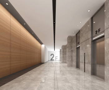 Modern Office Elevator Hall-ID:813952687