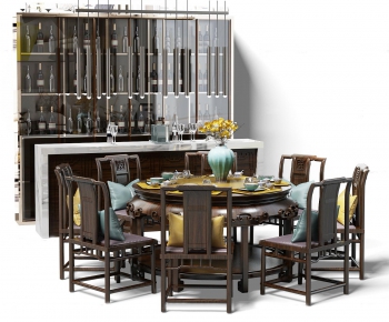 New Chinese Style Dining Table And Chairs-ID:151935641