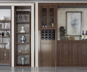 New Chinese Style Wine Cabinet-ID:480652498