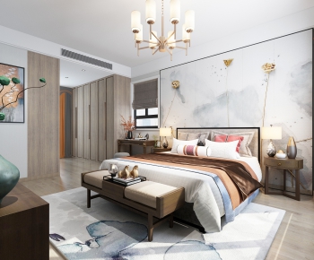 New Chinese Style Bedroom-ID:233422483