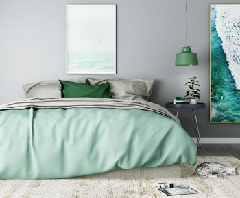Nordic Style Double Bed-ID:360517926