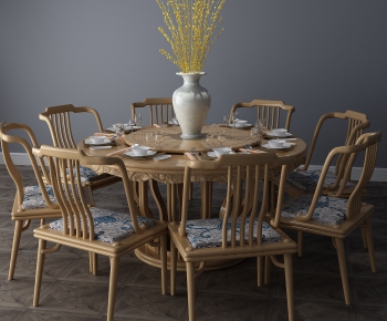 New Chinese Style Dining Table And Chairs-ID:287937268