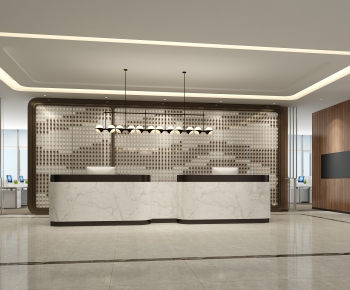 Modern Office Reception Desk-ID:128758531