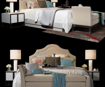 New Chinese Style Double Bed-ID:665384392