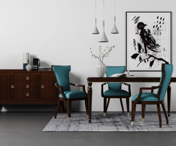 New Chinese Style Dining Table And Chairs-ID:551402792