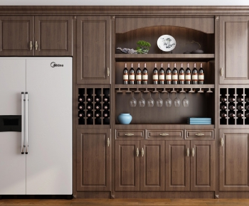 American Style Wine Cabinet-ID:475991424