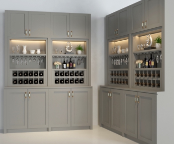 Nordic Style Wine Cabinet-ID:543918797