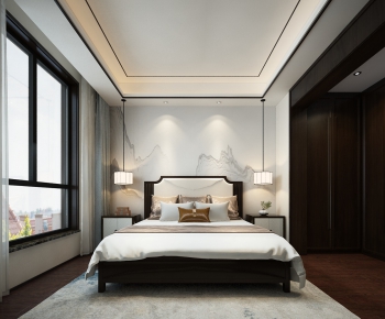 New Chinese Style Bedroom-ID:358560358