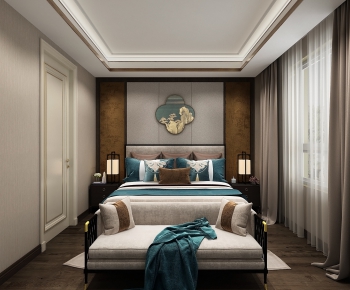 New Chinese Style Bedroom-ID:885919981